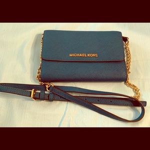 Jet set large phone cross body wallet